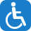 Accessible aux fauteuils roulants